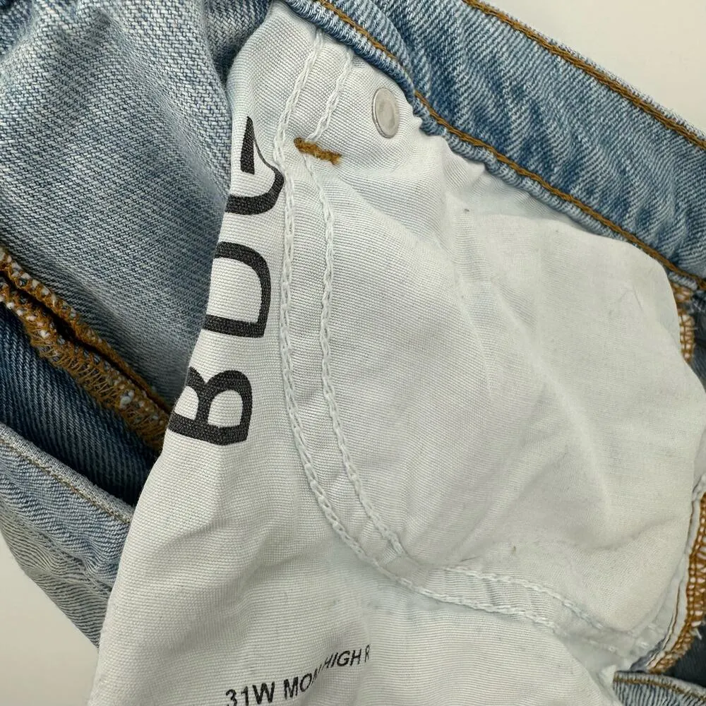 BDG Size 31 Jeans Blue Mom High Rise Ripped Distressed Tapered Leg Denim 90s Y2K - Image 6