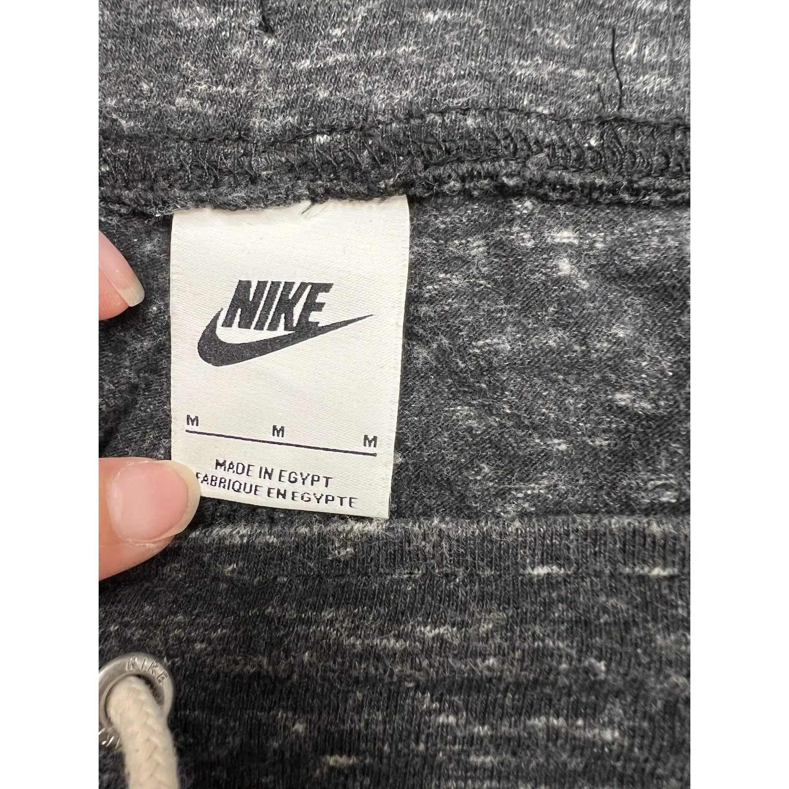 NIKE M, Classic Vintage Womens Drawstring Gym Shorts, Grey - Image 3