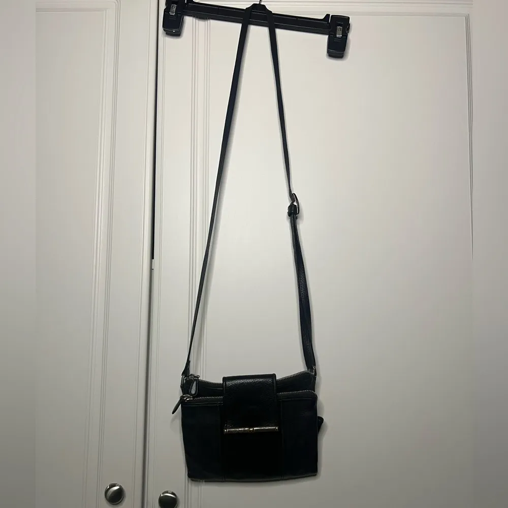 Vintage Brighton Black Leather Crossbody - Image 13