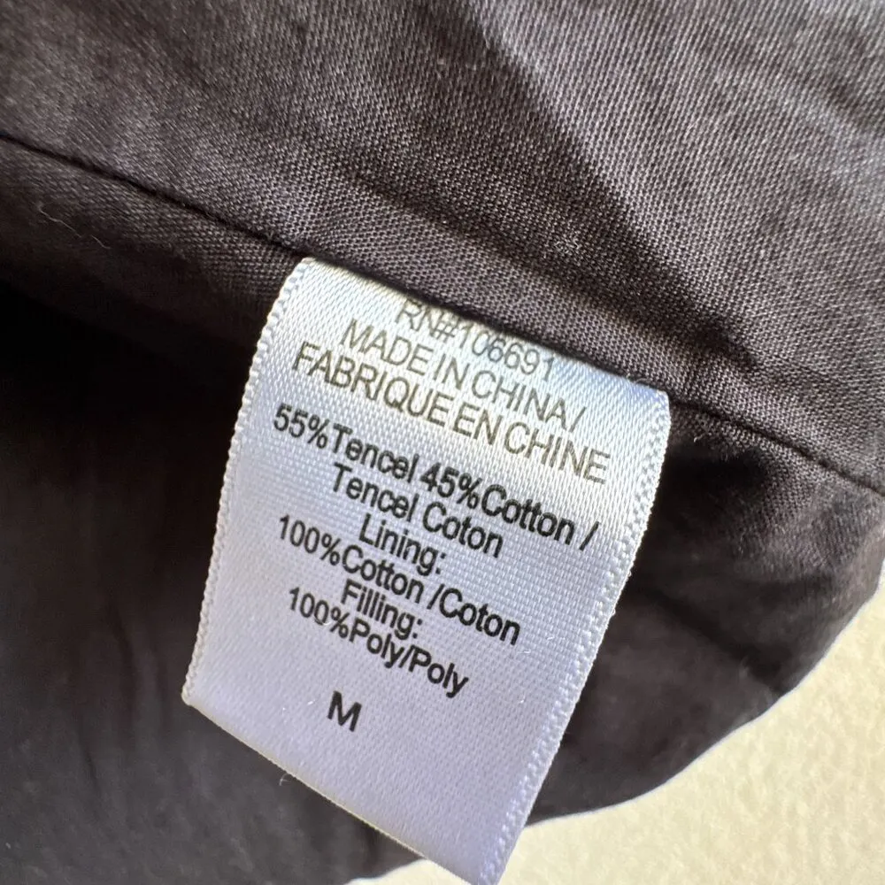 Anthropologie YFB Walker Mineral wash-black Quilted Shacket jacket - Image 12