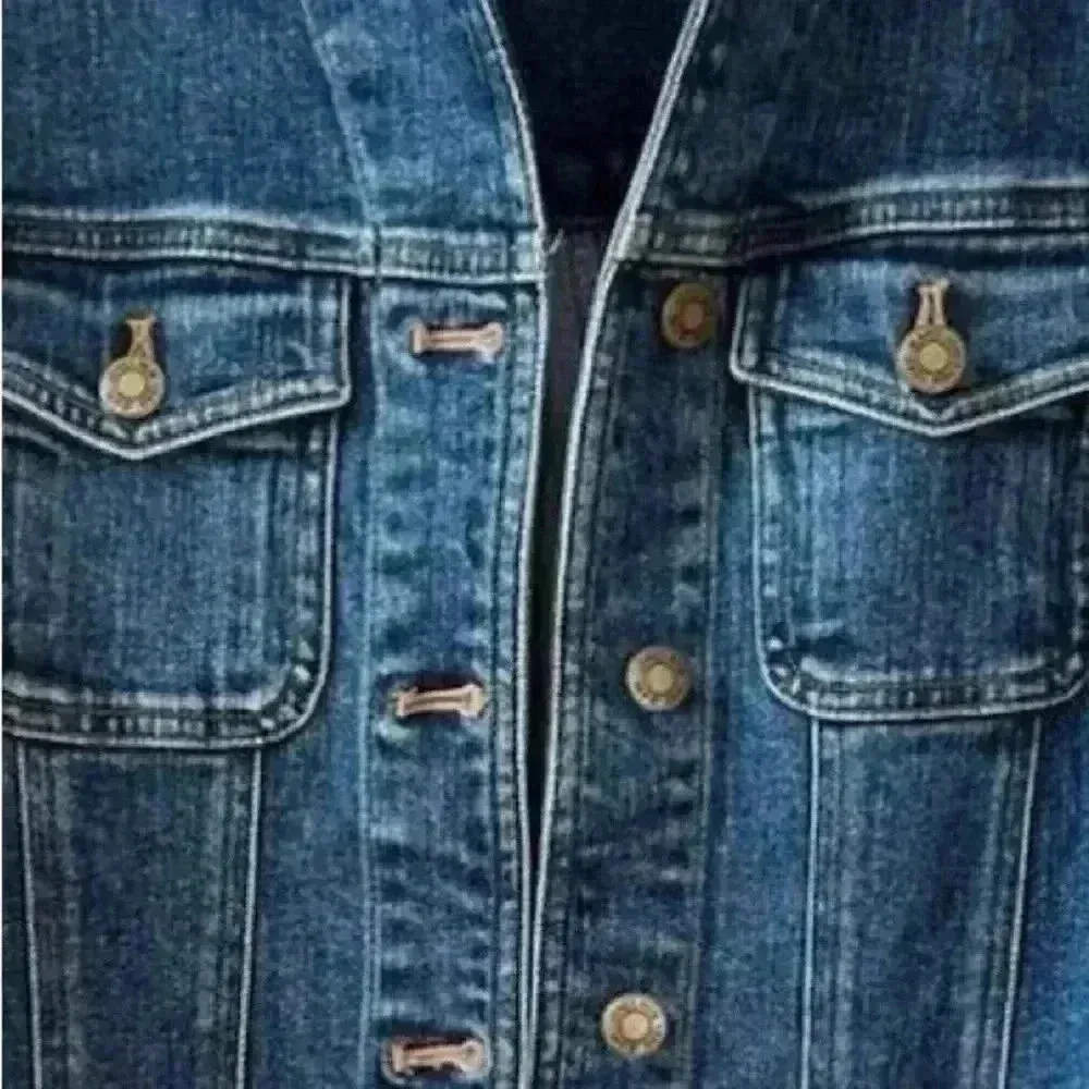 Jones New York Women's Stretch Denim Jacket Blue Size S Casual Long Sleeve - Image 6