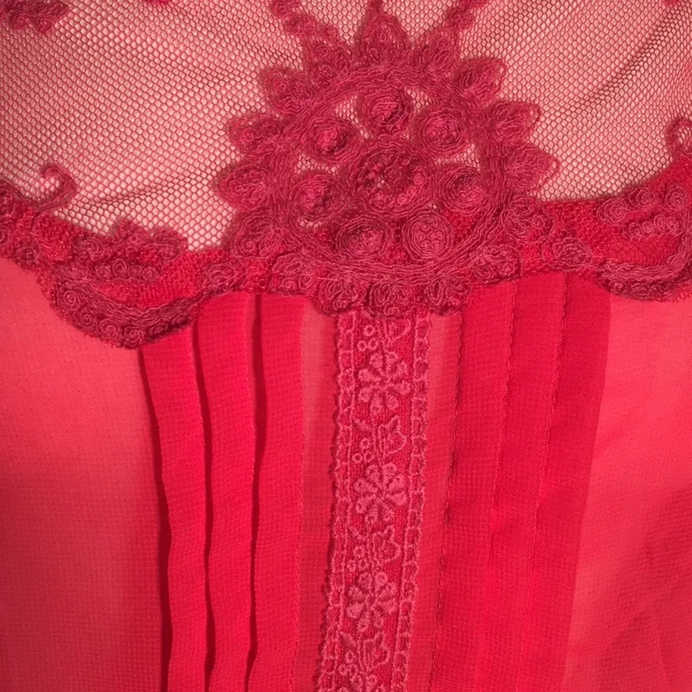 FASHION model blouse pink sheer Pink Lace blouse sexy barbiecore Size 3X - Image 4