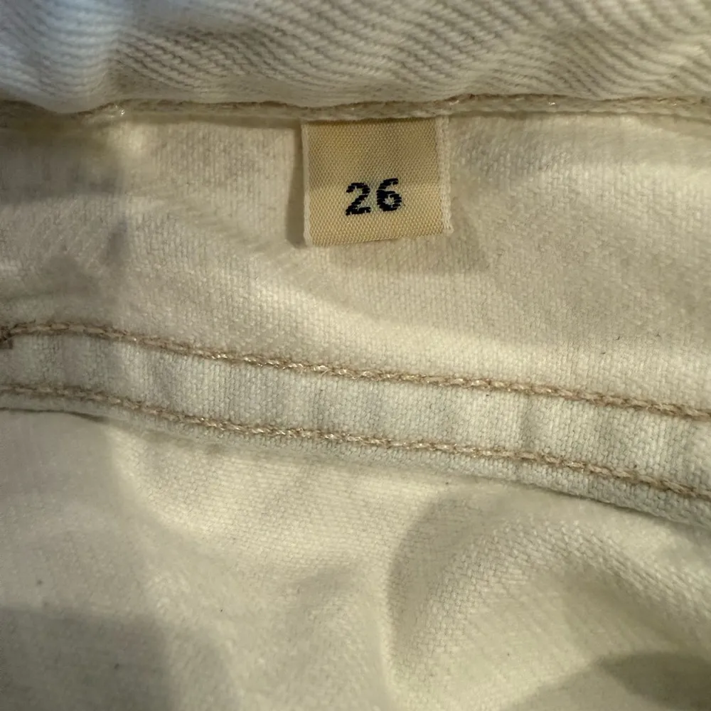 Citizens of Humanity COH Dree Crop High Rise Slim Straight Jeans Off White 26 - Image 11