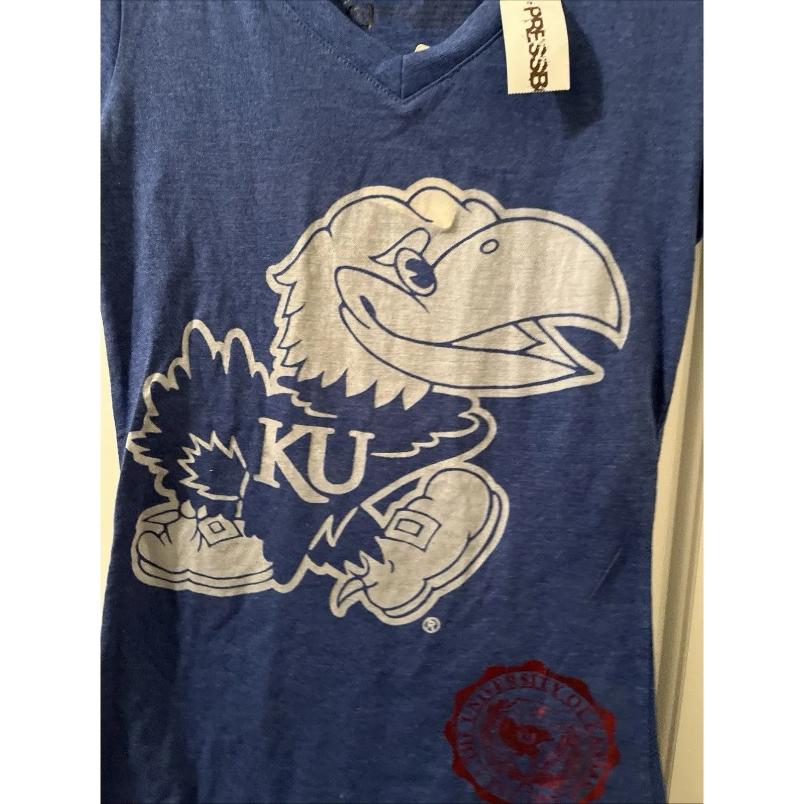 Kansas University KU Jayhawaks Womens Juniors Short Sleeve T - Image 4