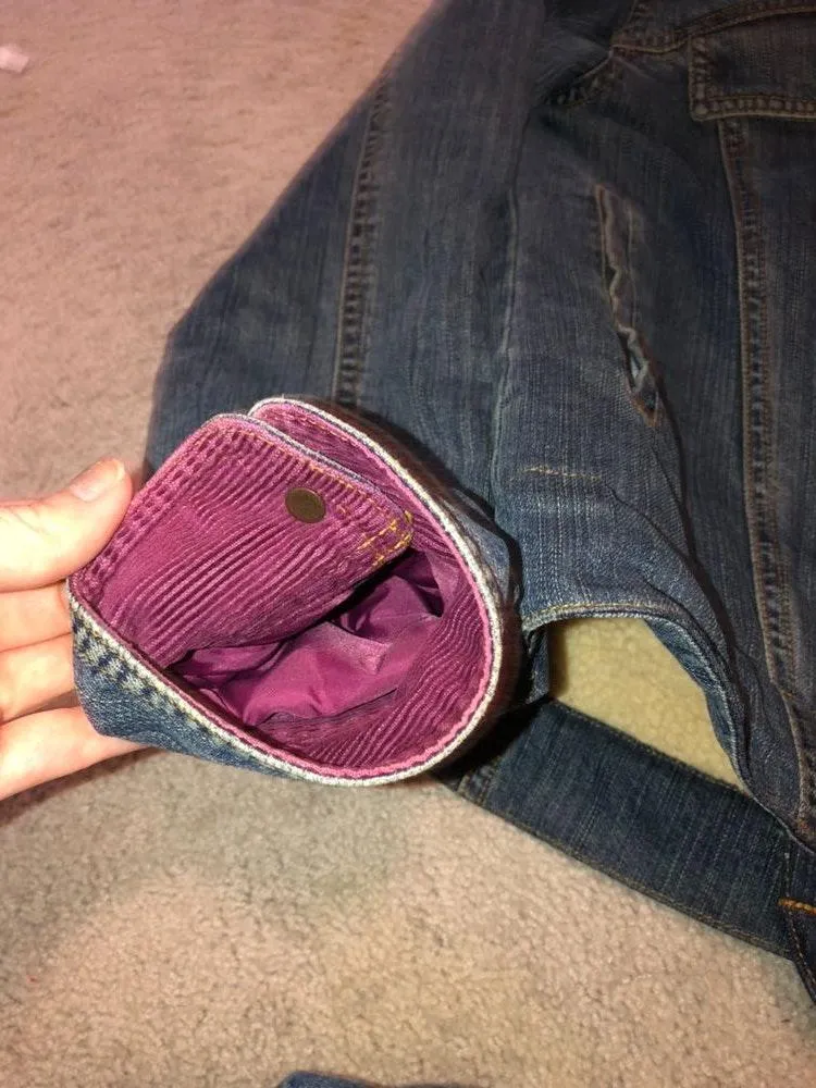 L.L.Bean Vintage Sherpa Lines Denim Jacket - Image 10