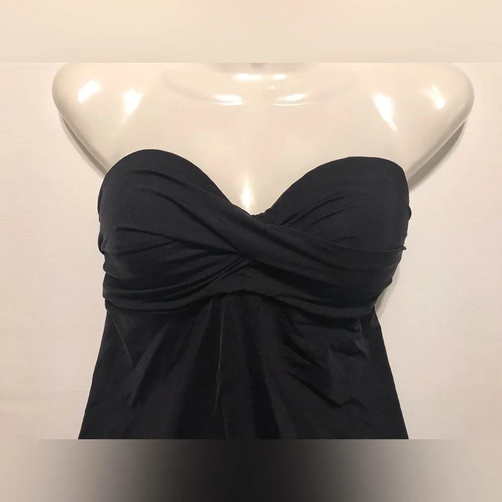 H & M swimwear black tankini top padded cup underwire size 10 - Image 2