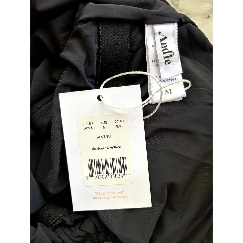 Andie Swim The Bonita One Piece in Black M NWT - Image 5