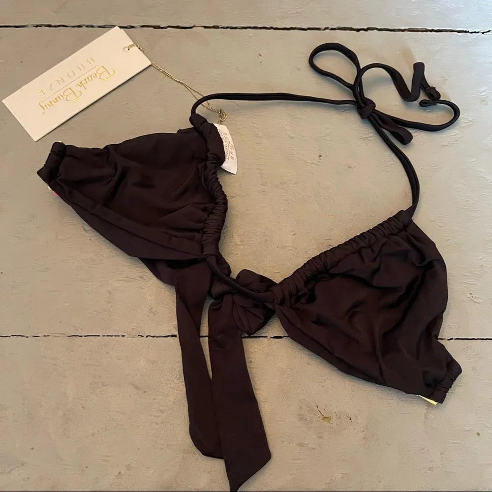 Beach Bunny Belize Beauty Bikini‎ Top Black nwt - Image 6