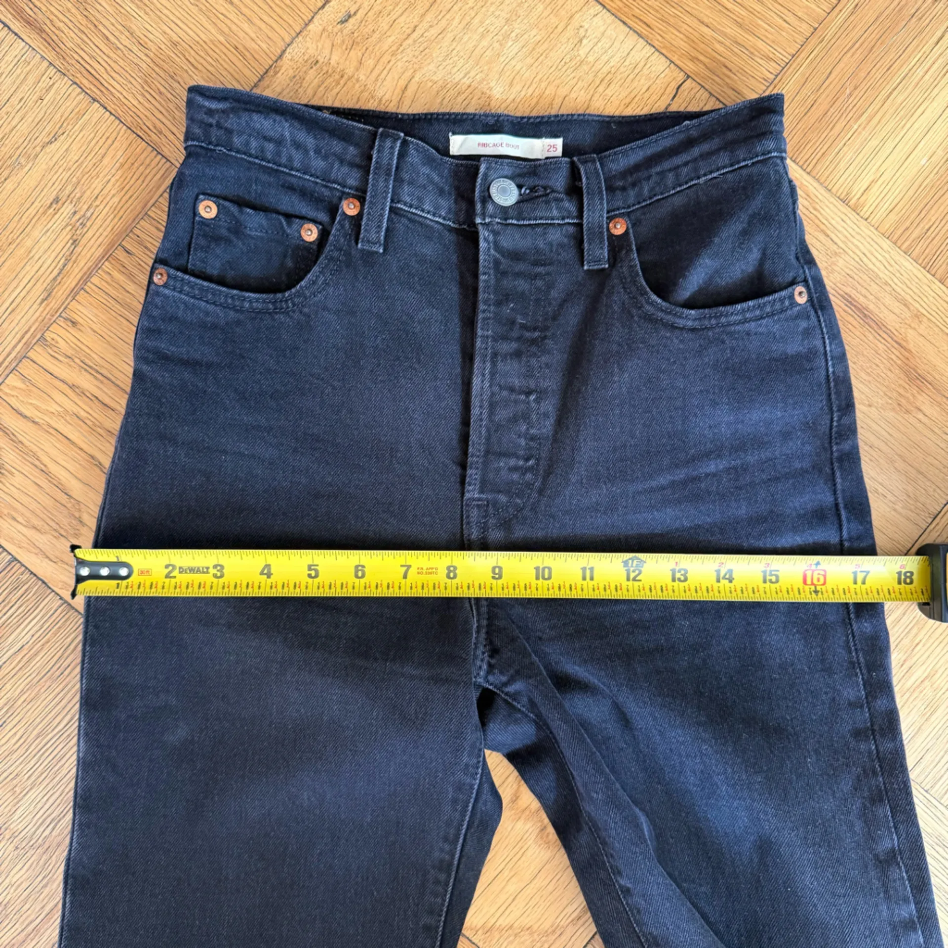 Levi's  Ribcage Boot Jean, Black, Size 25 - Image 11