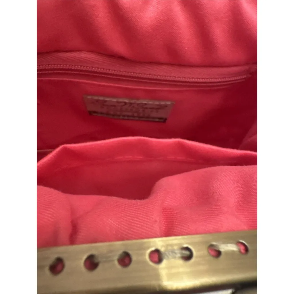 Sun ‘N’ Sand Hot Pink Kisslock Woven Shoulder Bag/Purse Chain 9x6x4” VGUC - Image 5