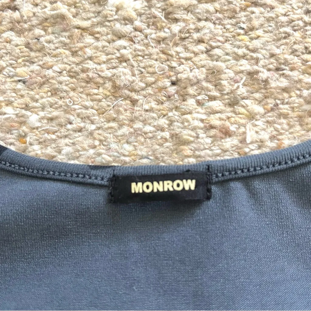 Monrow x Revolve Gray Camo Shirred Tank Midi Dress Medium - Image 9