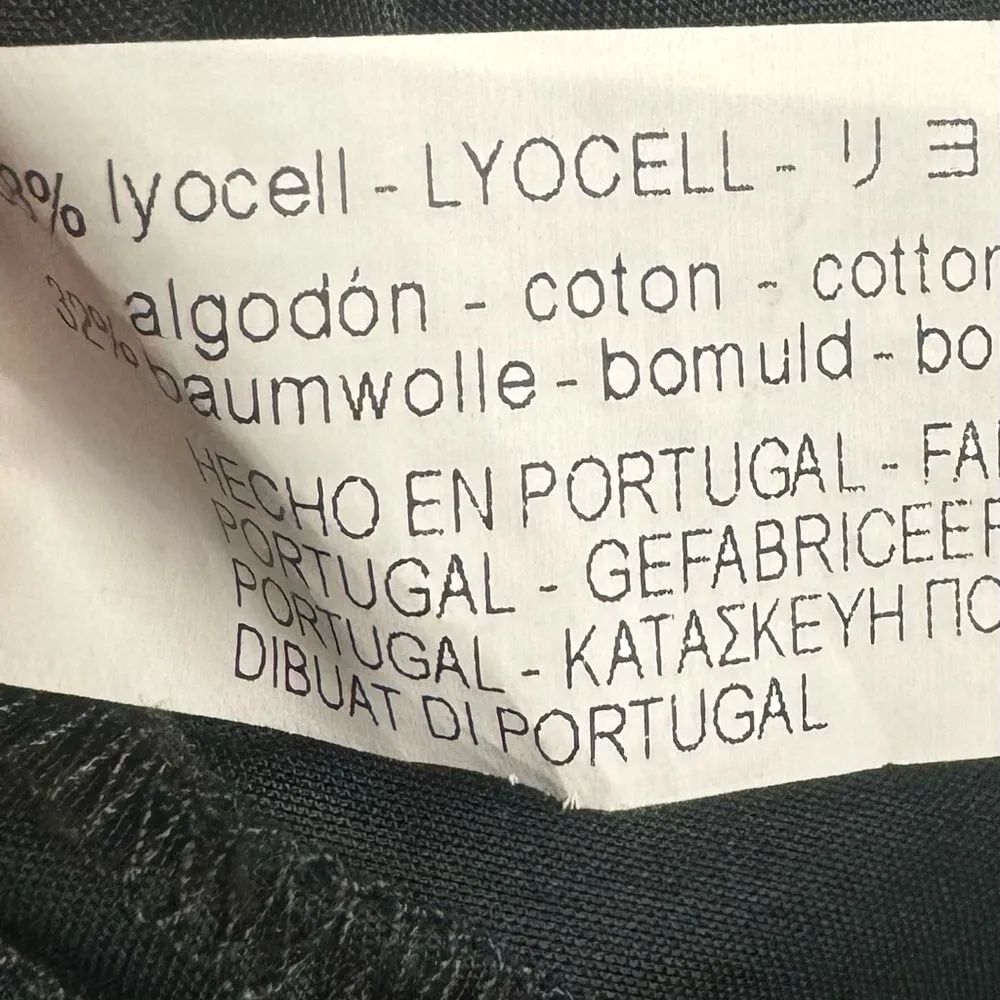 black long tie sleeve Lyocell and cotton blend midi dress size small - Image 7