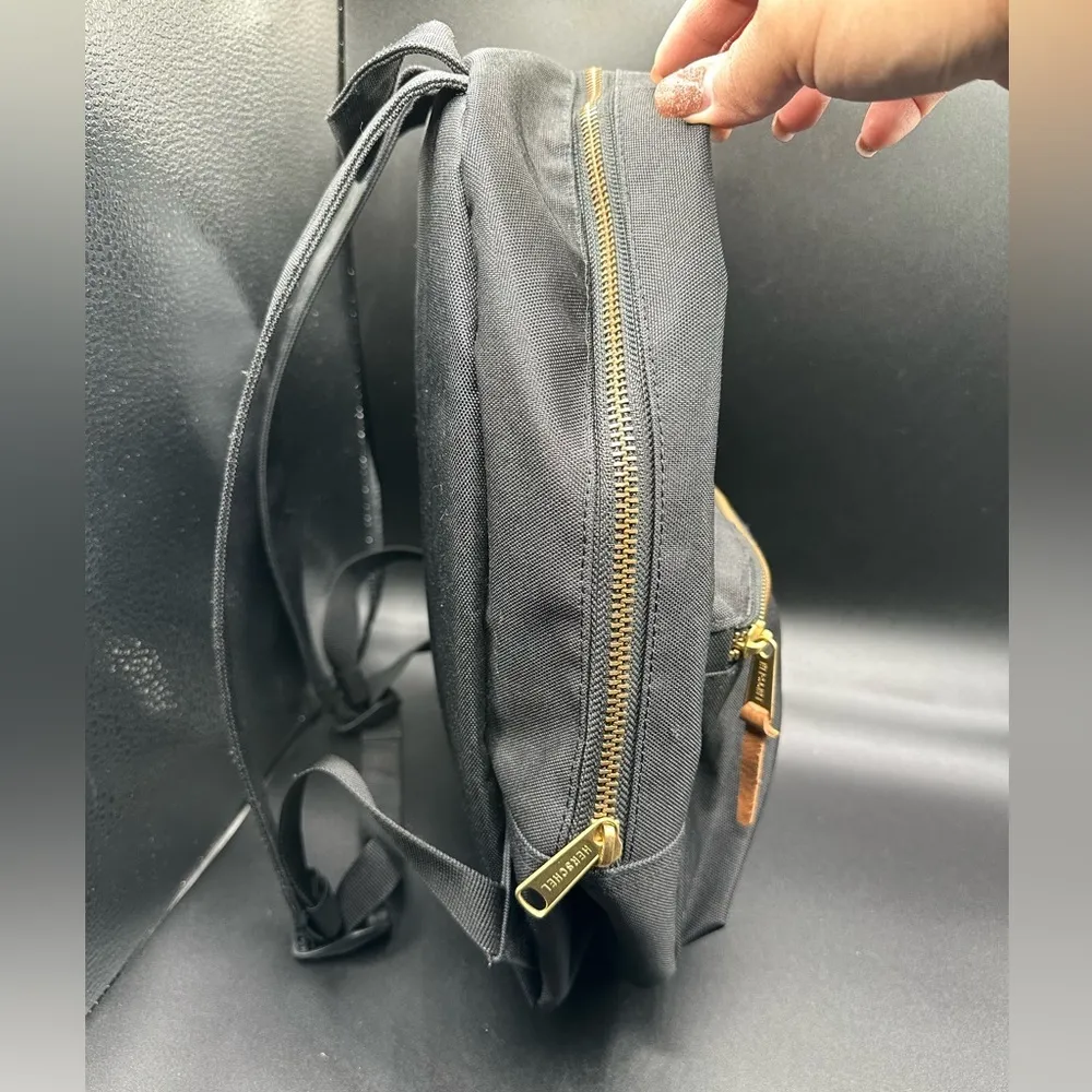 Herschel Mini Black Canvas Backpack 14” - Image 3