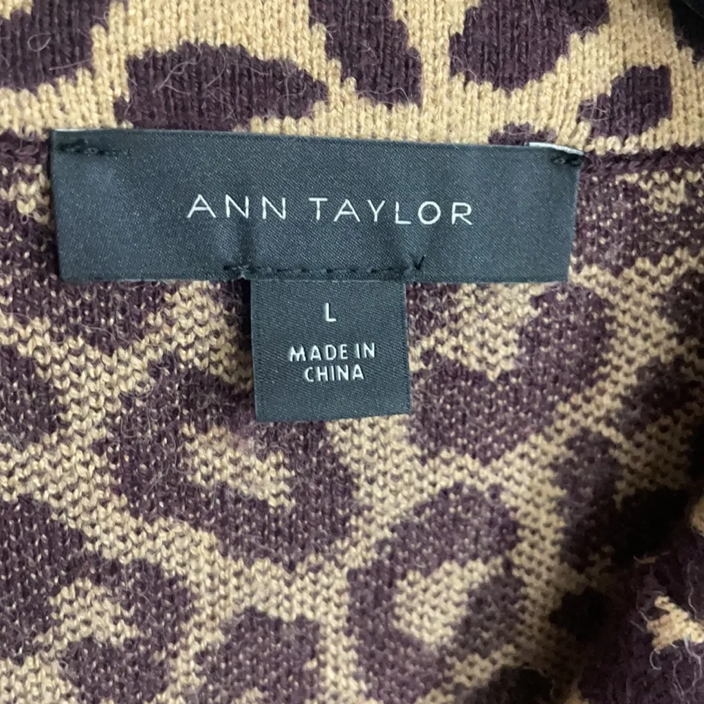Ann Taylor Leopard Print Sweater Blazer - Image 6