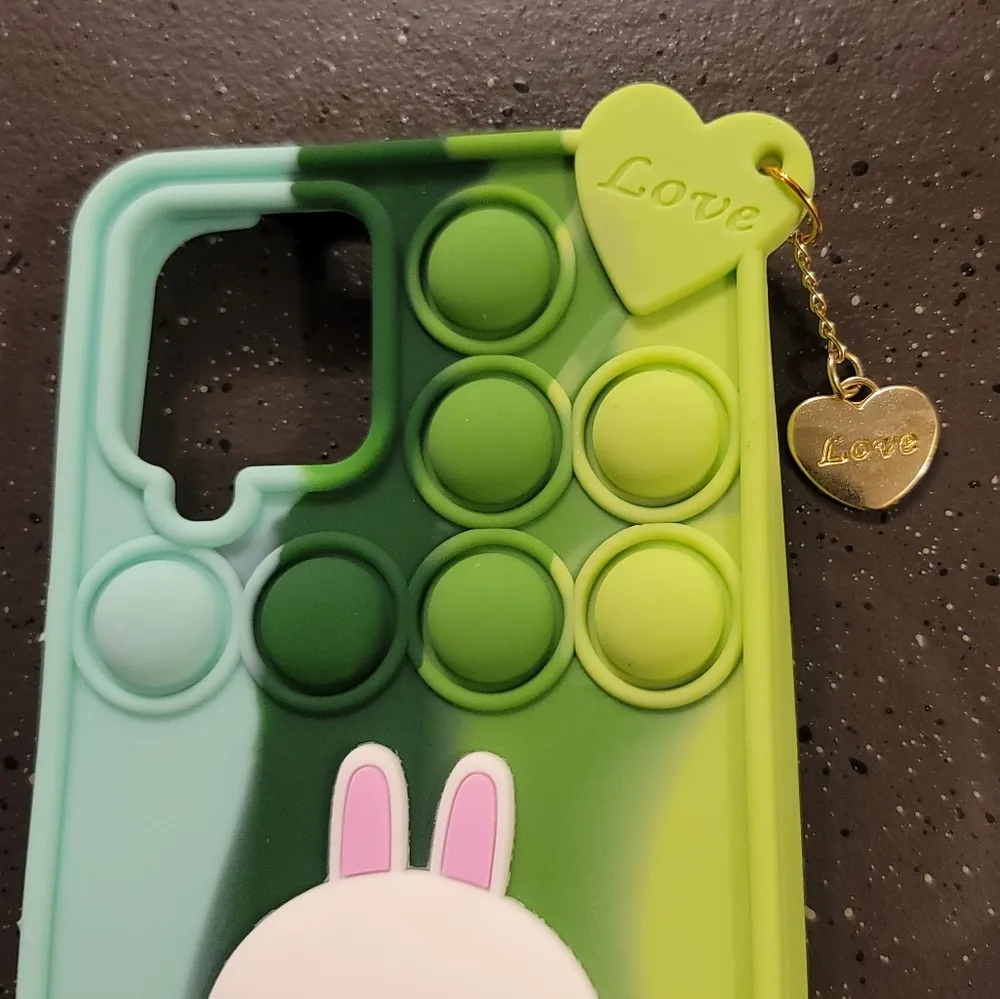 🔥SALE🔥NWT! Bubble White Rabbit Samsung A12 Fidget Toy Silicone Case NEW - Image 2