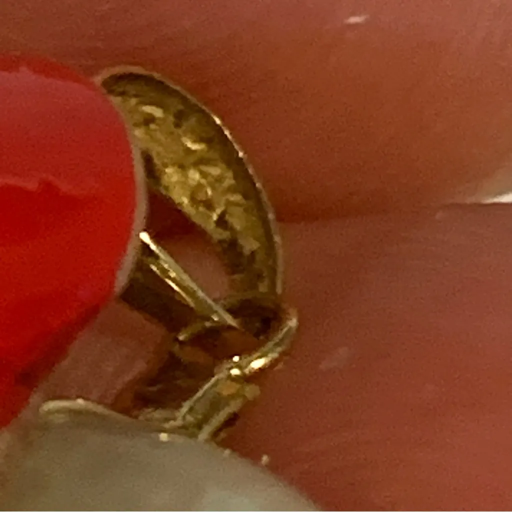 VINTAGE 14K SOLID YELLOW GOLD GENUINE JADEITE & ONYX PENDANT Green - Image 6