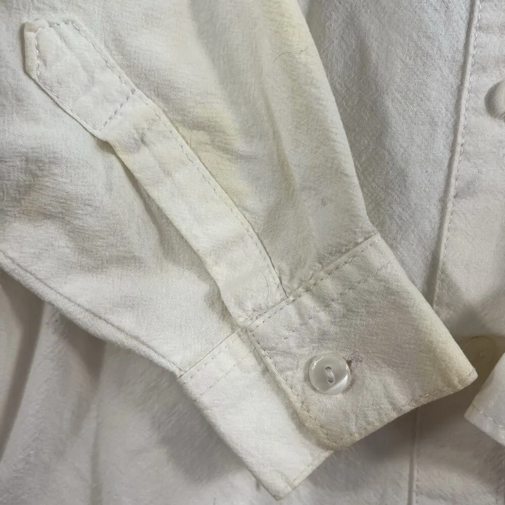 Vtg 90s S Small Shirt Jane Ashley Long Sleeve Button Up Cottagecore Beaded READ - Image 9