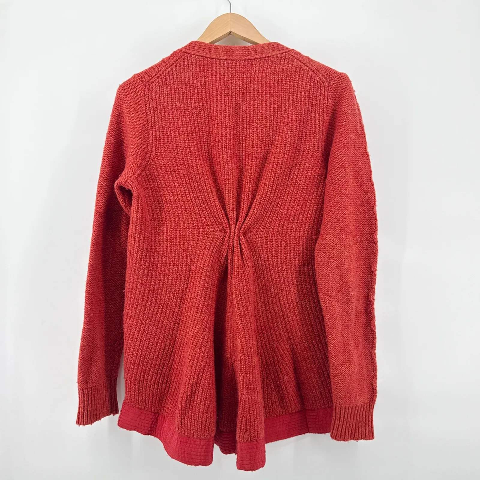 Anthropologie Far Away From Close Pauline Cable Knit Cardigan Sweater Large HiLo - Image 8