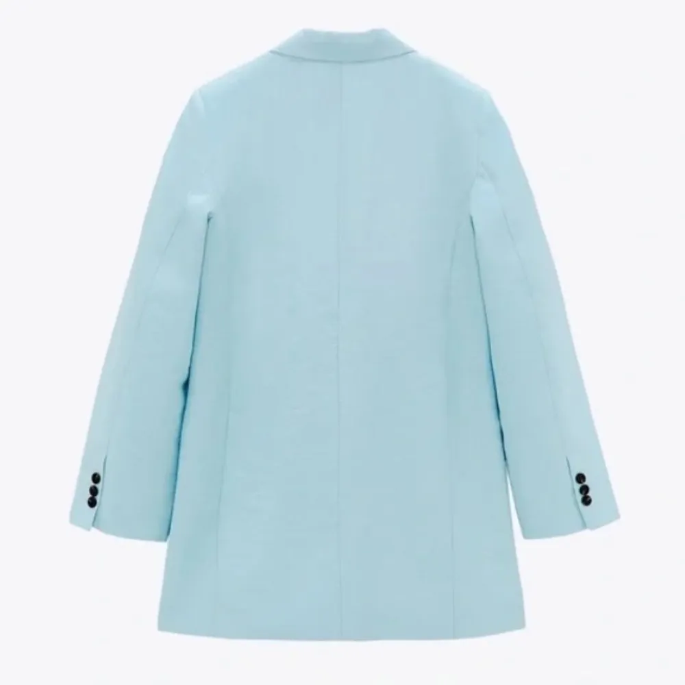 Zara Turquoise Blue Long Oversized Boyfriend Blazer bloggers favorite - Image 11