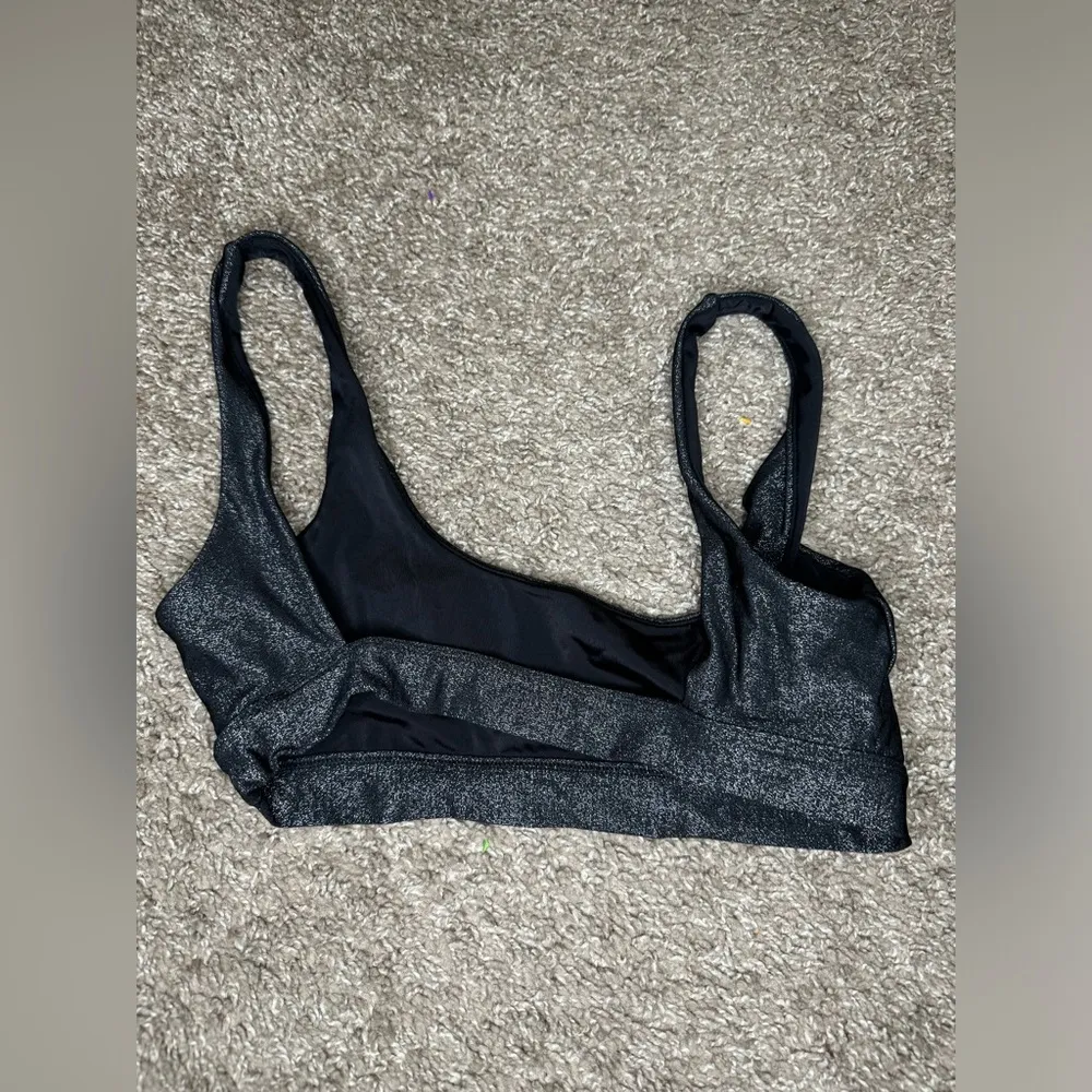 L.A. Hearts Pac Sun Black Sparkle Bikini Top - Image 3