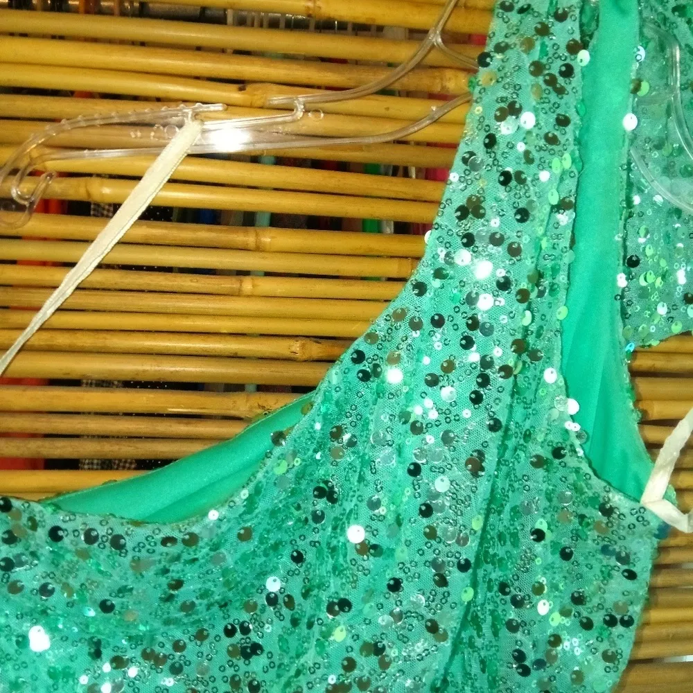 City Triangles 9 Aqua Sequin Bodycon Mini Dress - Image 4