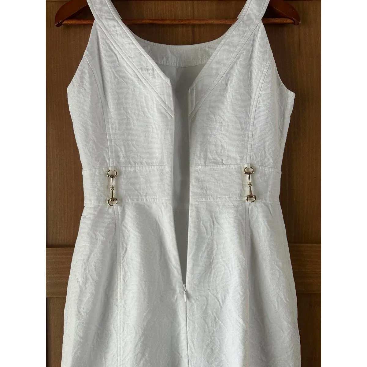 Vineyard Vines For Kentucky Derby White Textured Mini Dress Women’s size 6 - Image 8