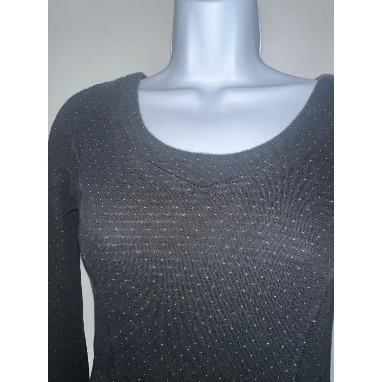 Free People Black Fit‎ and Flare Long Sleeve Mini Dress Lace Up Back Size XS - Image 2