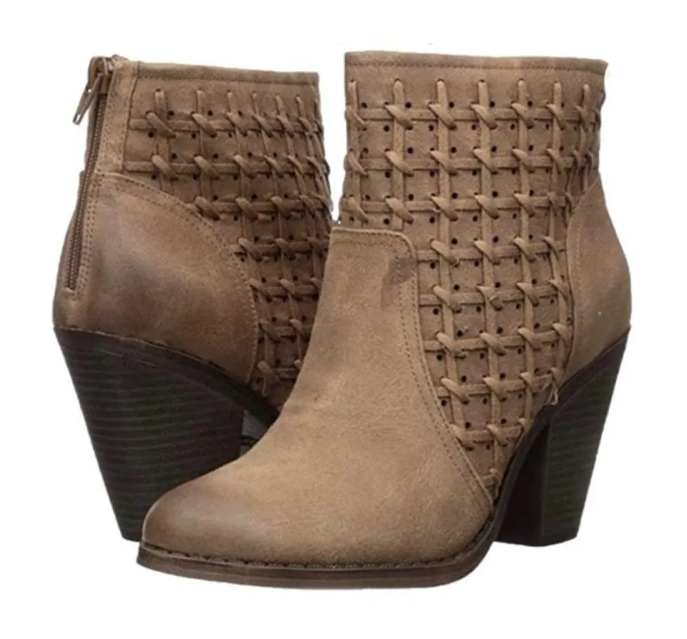 Fergalicious Ankle Boots Worthy Sand Brown Leather Booties Size 12M New in Box - Image 2