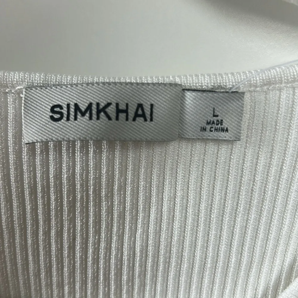 Simkhai Reza Racerback Sleeveless Tank Top In White Size Large NWOT - Image 6