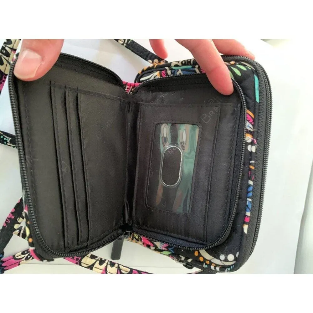 Vera Bradley BANDANA SWIRL Black Retired All in One Crossbody & Wristlet Straps - Image 6