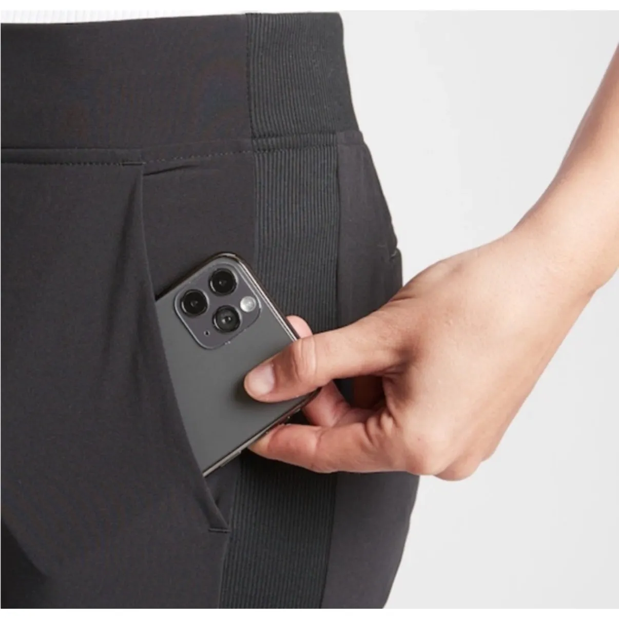 Athleta Brooklyn Ankle Pant Black Athletic Stretch Waist Women Size 12 - Image 4