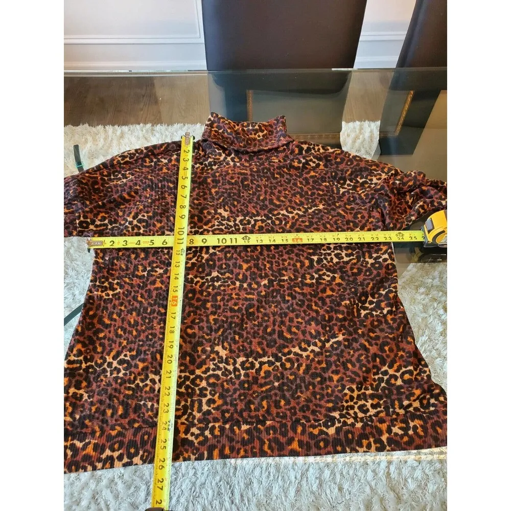 French Laundry Women's Brown Polyester Turtle Neck Long Sleeve Casual Sweater 1X - Image 10