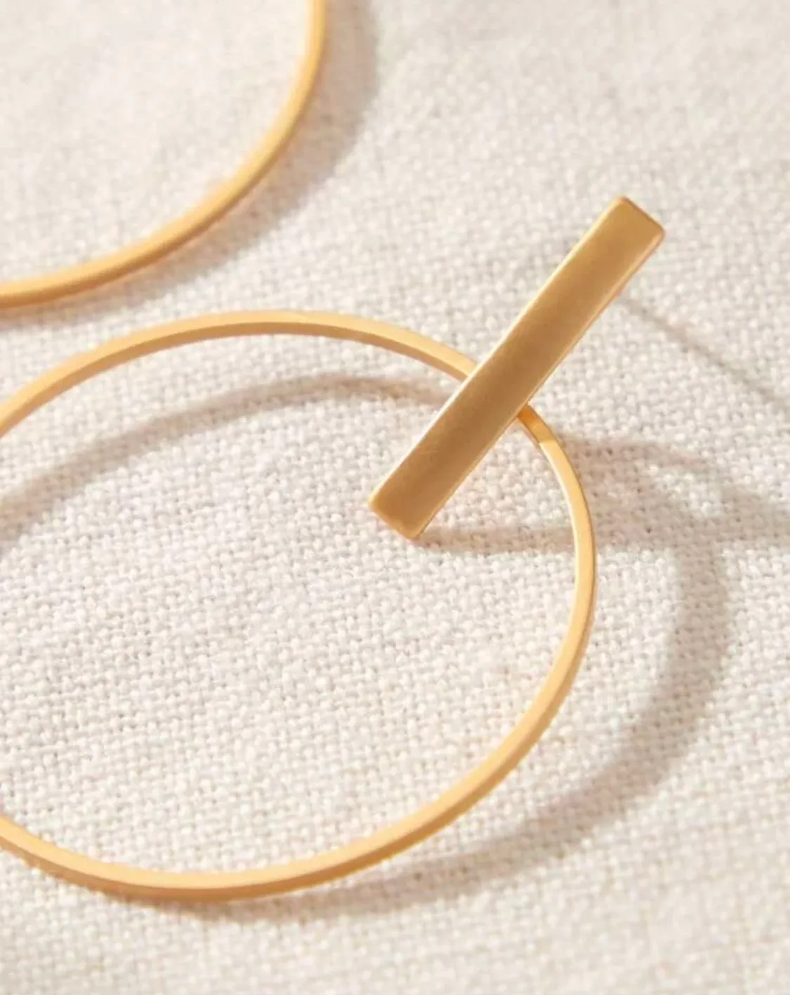 Geometric Earrings Gold - Image 3