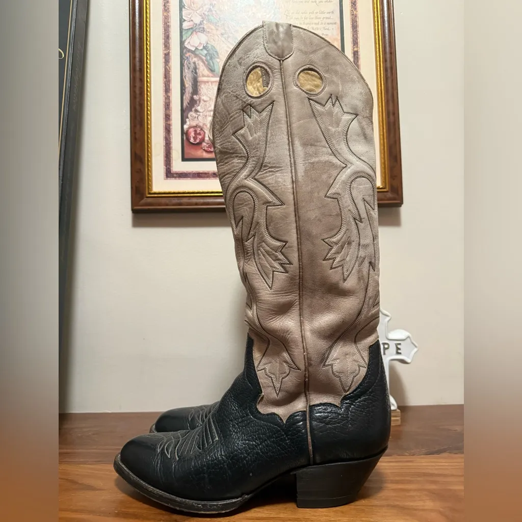 Vintage by Guy Garrett women's cowboy boots Black Size 11 - Image 5