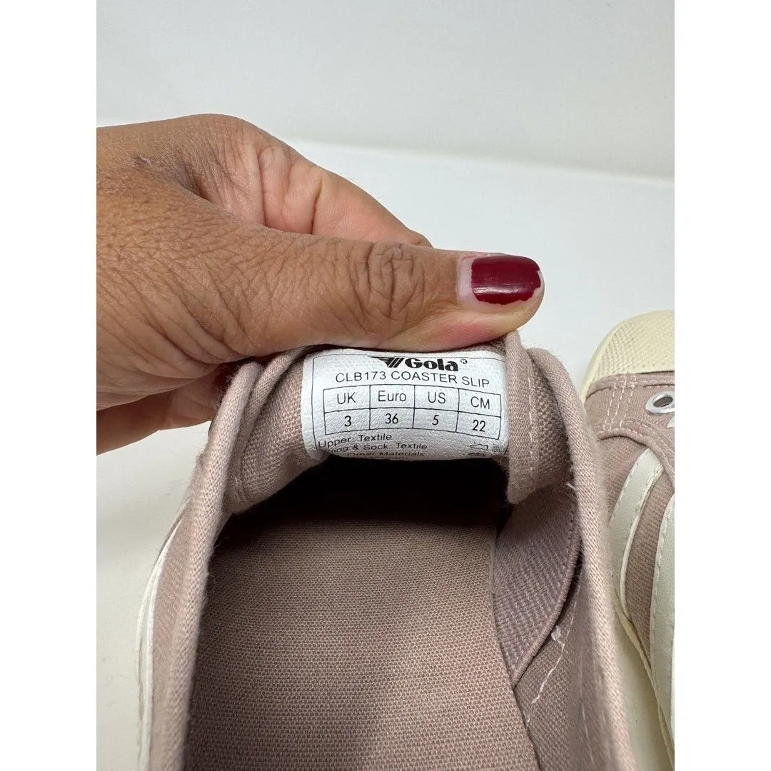 Gola Coaster Slip Women Shoes Pink Canvas Plimsoll Athletic Low Top Sneaker US 5 - Image 8