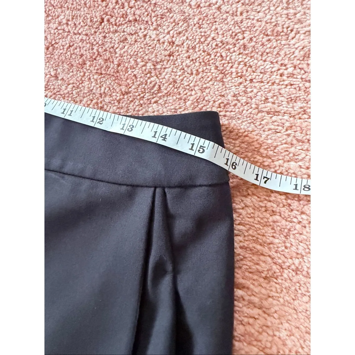 AQUA Black Skort Skirt Shorts Size L Lined Back Zip Made in USA - Image 4