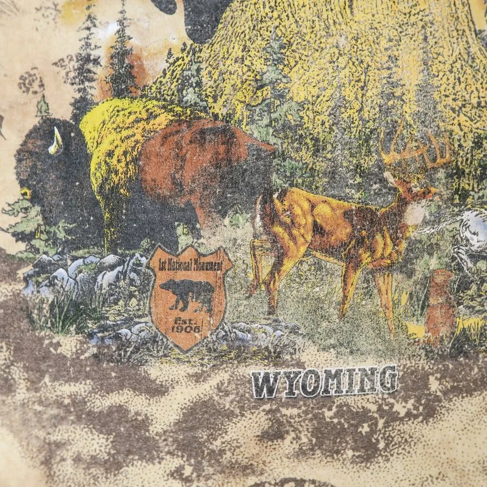 Vintage 90s Devils Tower AOP Nature Shirt - Image 4