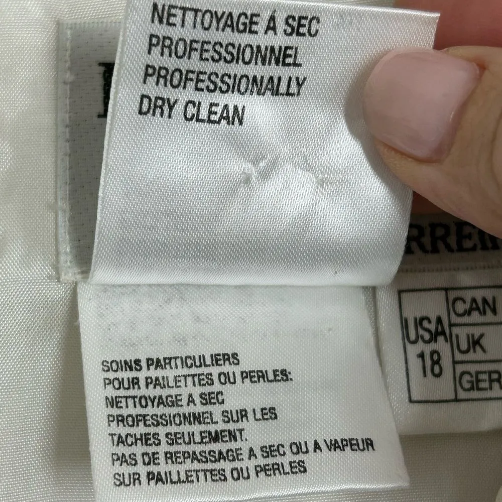 Vintage Daymor Couture Cream Beaded Formal Gown with Attached Jacket size 18 - Image 9