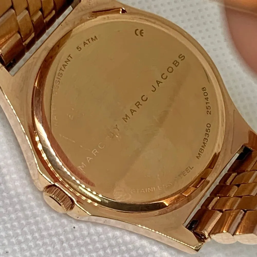 Marc Jacobs MBM3350 The Slim Brown Dial Rose Gold tone Women's watch running - Image 4