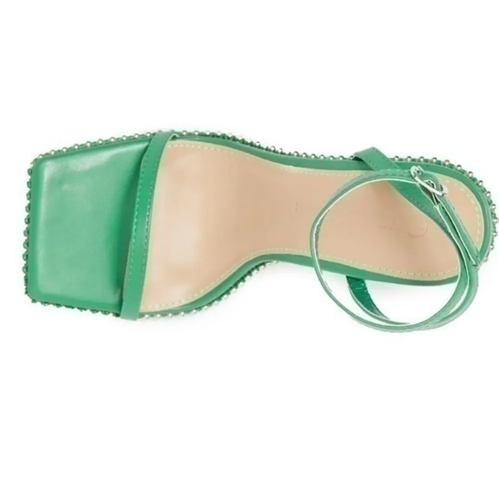 Studded Strappy Heel Green Size 10 - Image 4