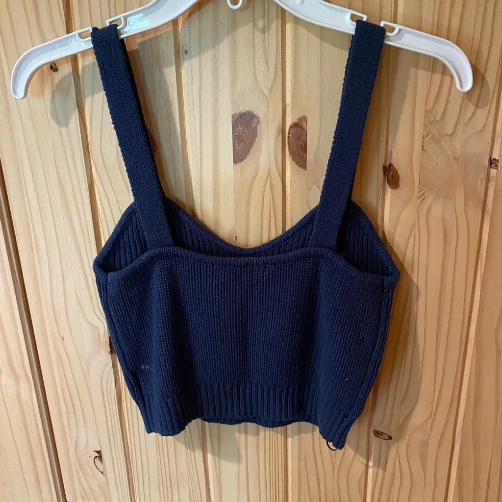 Z Supply Dark Blue Knit Tank Top - Image 4