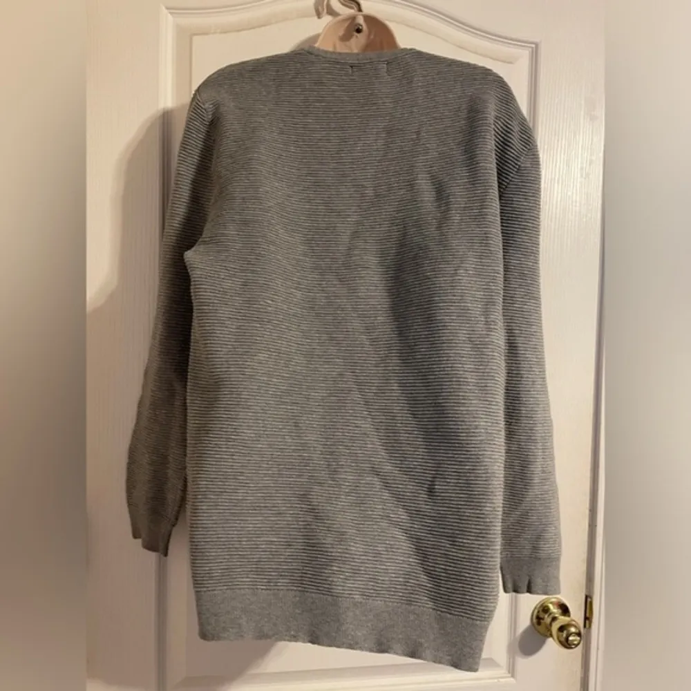 Zara Grey Waffle Knit Basic Sweater Size XL Staple Capsule Wardrobe Minimalist - Image 2