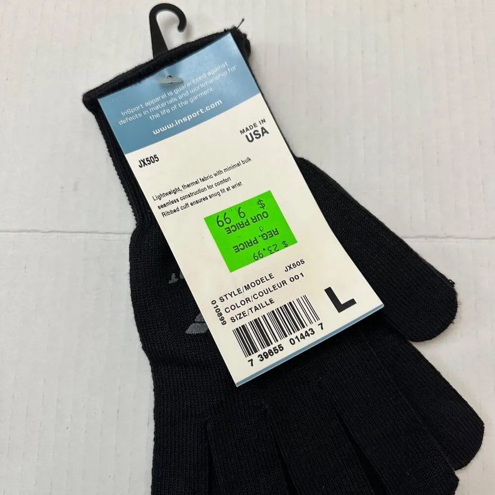 Insport Unisex Large Gray Pull On Full Finger Gloves JX505 - Image 3