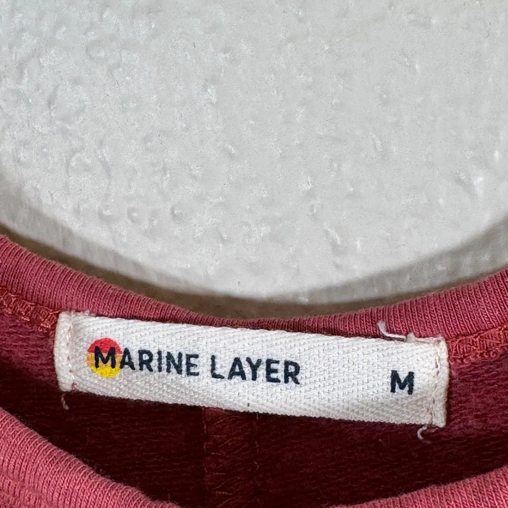 Marine Layer Pink Wide Leg Cropped Overalls Women’s M Casual Cozy Boho Comfort - Image 9