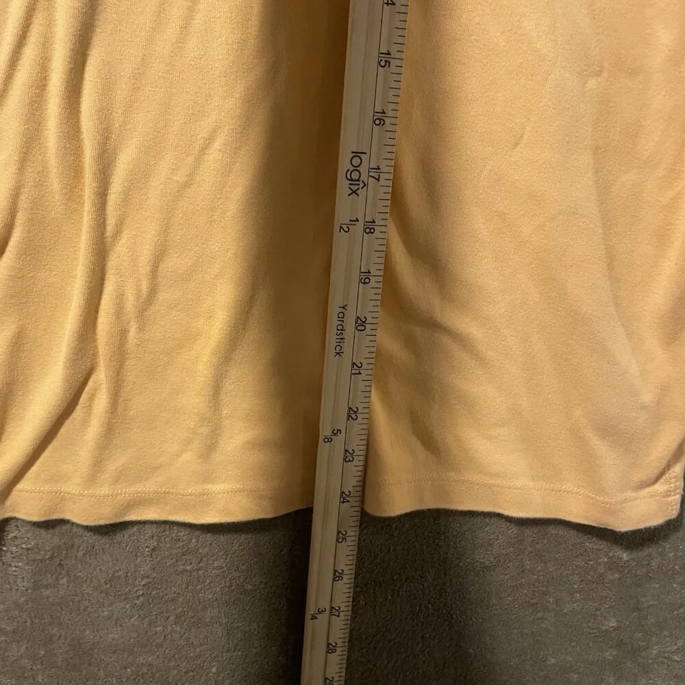 Eddie Bauer Shirt Womens 1X Yellow Vneck Casual Basic Tshirt Short Sleeve - Image 5