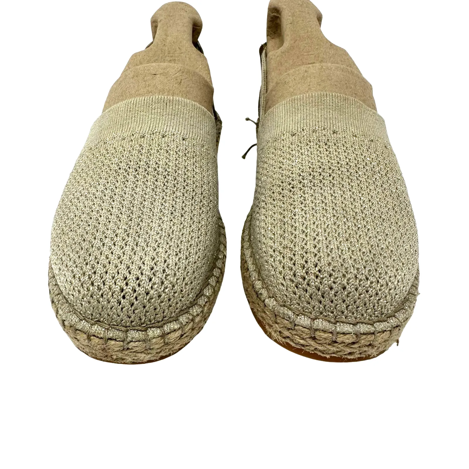 Cole Haan size 7 B 21292 grand‎ os slip on flats sparkly taupe knit espadrille - Image 8