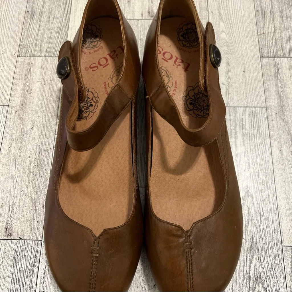 Taos Samba Mary Jane Shoes Women's Size 9 Brown Low Heels Pumps Comfort Work - Image 8