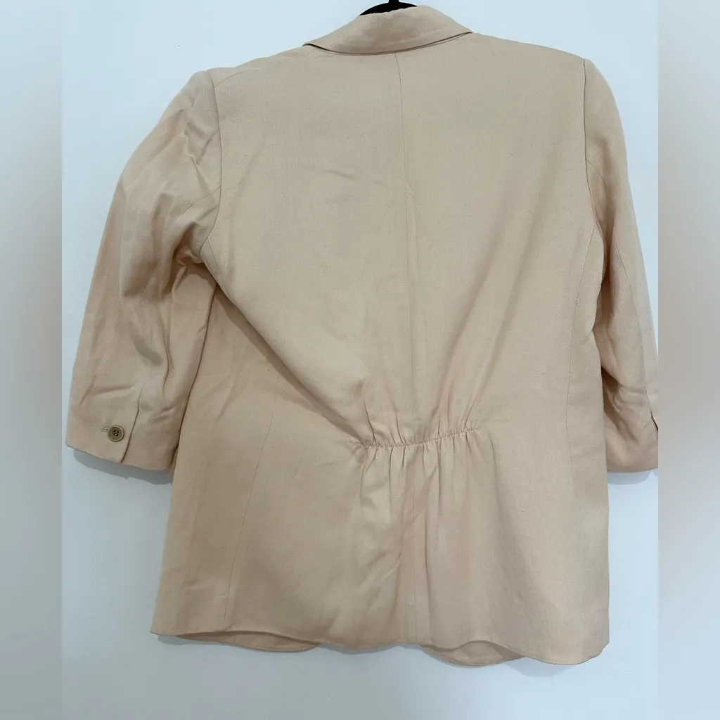 Ulla Johnson Linen Blend Blazer Size 10 minimalist single button - Image 5