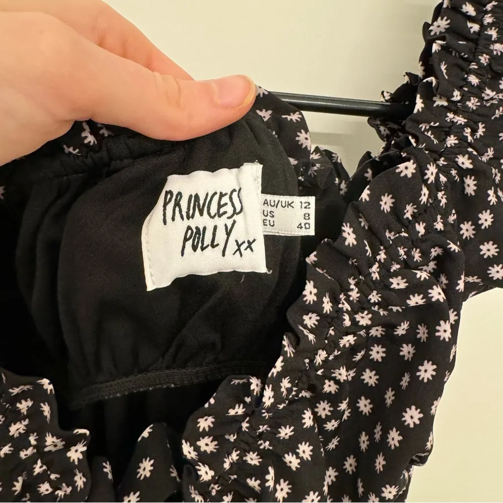 Princess Polly Black Floral Mini Dress - Image 6