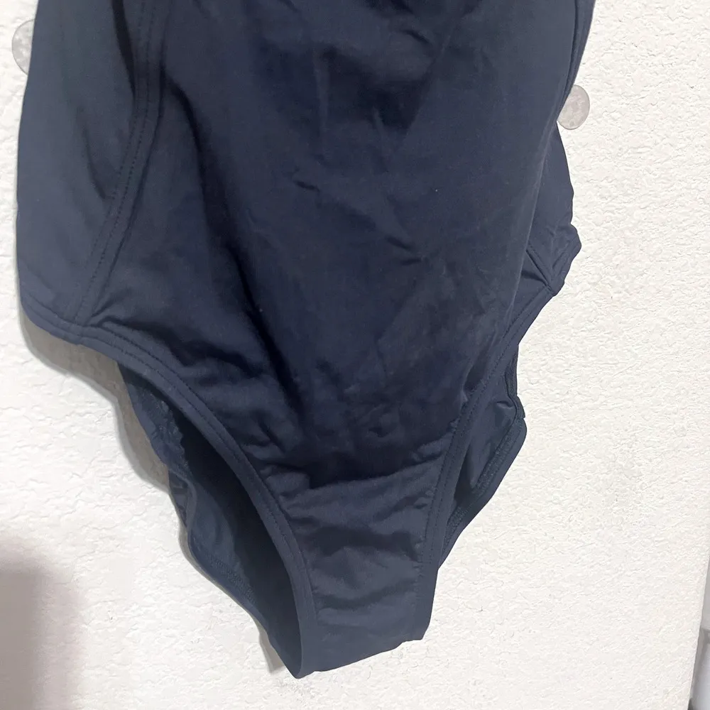 LOLE One Piece Bathing Suit Swimsuit black grey womens sz S built in bra - Image 4